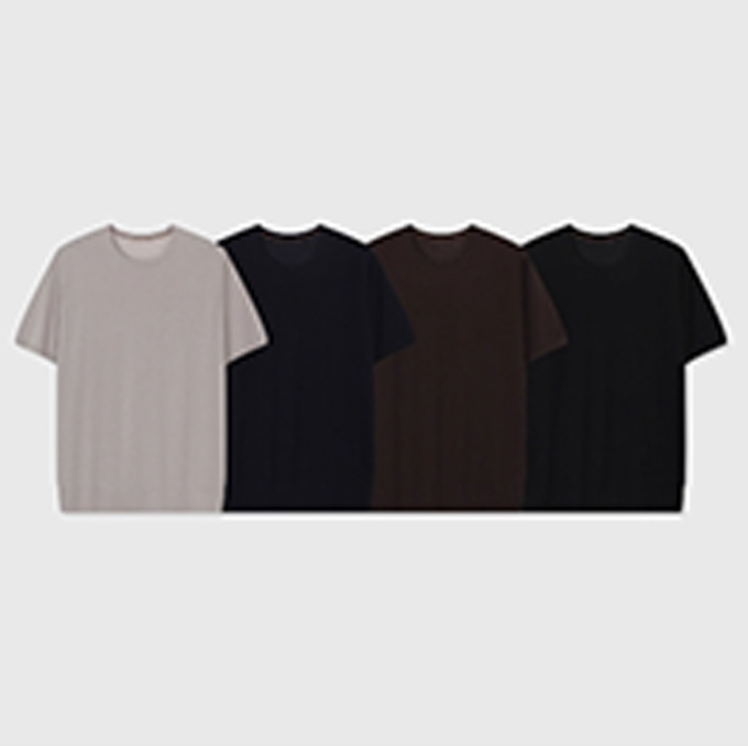 loro piana ice wish merino wool crew neck short sleeve knit t-shirt